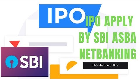 IPO APPLY BY SBI ASBA Netbanking| Right Issue