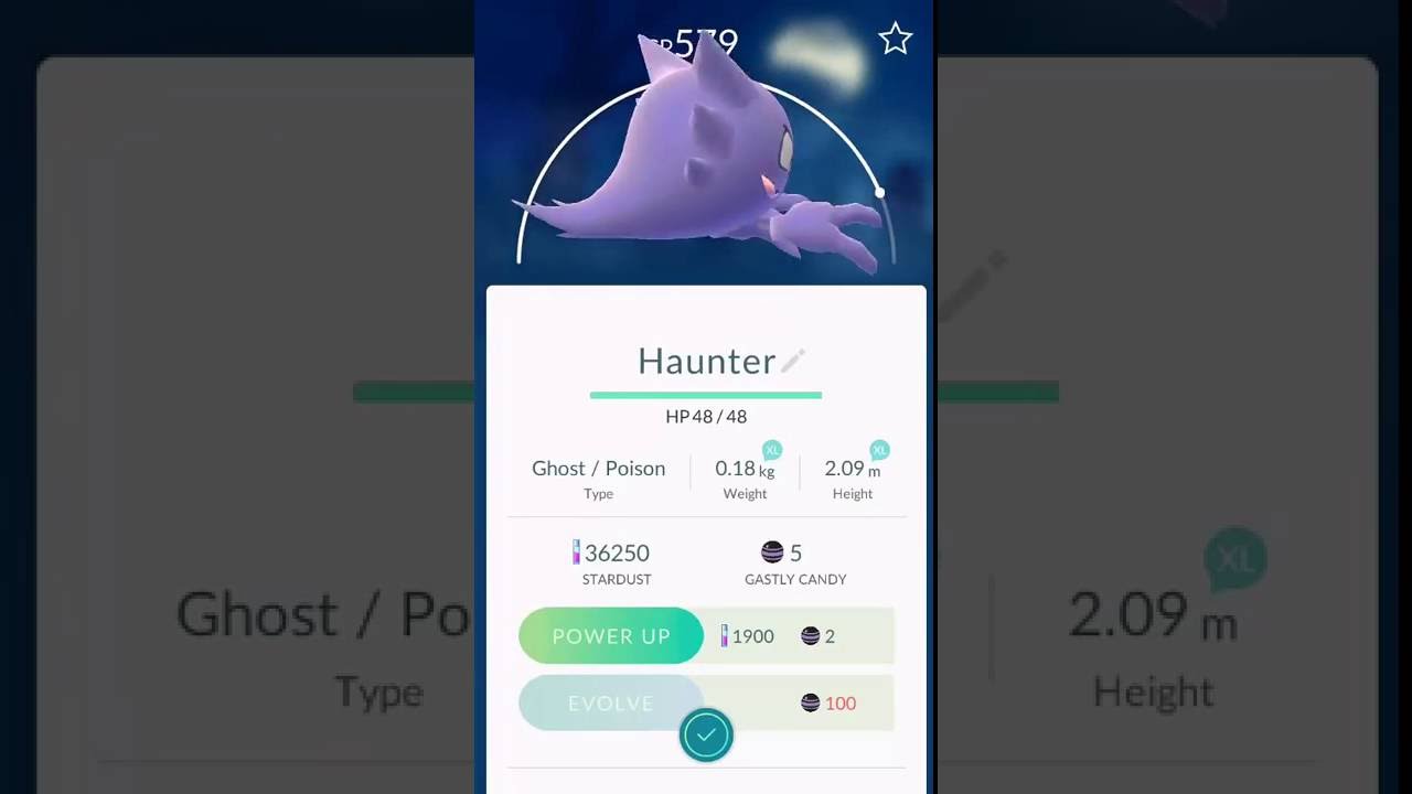 Pokemon GO Gastly evolves into Haunter YouTube