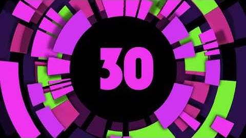 1 min Countdown Timer circle clock with sound effects and voice HD