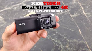 RedTiger WiFi GPS Dash Cam : Real Ultra HD 4K Resolution