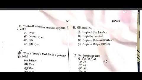 ITI Instructor Exam Answer Key Part 1 (18.09.2021)