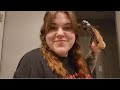 My first vlog! | Go through &amp; toss some makeup, try out a crimped hairstyle, &amp; do a face mask