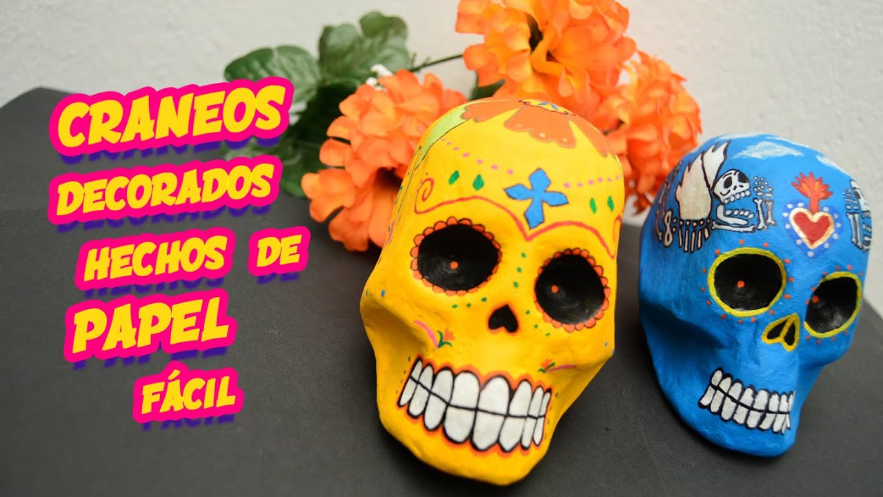 mosquito Anterior Sabio Cómo hacer cráneos/calaveras de papel decorados para tu #ofrenda de  #Díademuertos 💀🏵️🕯️#krafttoon - YouTube
