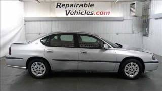 2000 Chevrolet Impala V6 4dr Repairable/Rebuildable Stock# 12010108