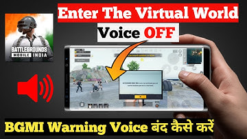 BGMIi Match Start Sound Band Kaise Kare|| How to Off Audio Warning in BGMI