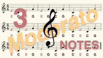 G Clef (Treble Clef): Learn to Read the E Note in Less Than 1 Minute - Moderato, 3 Notes