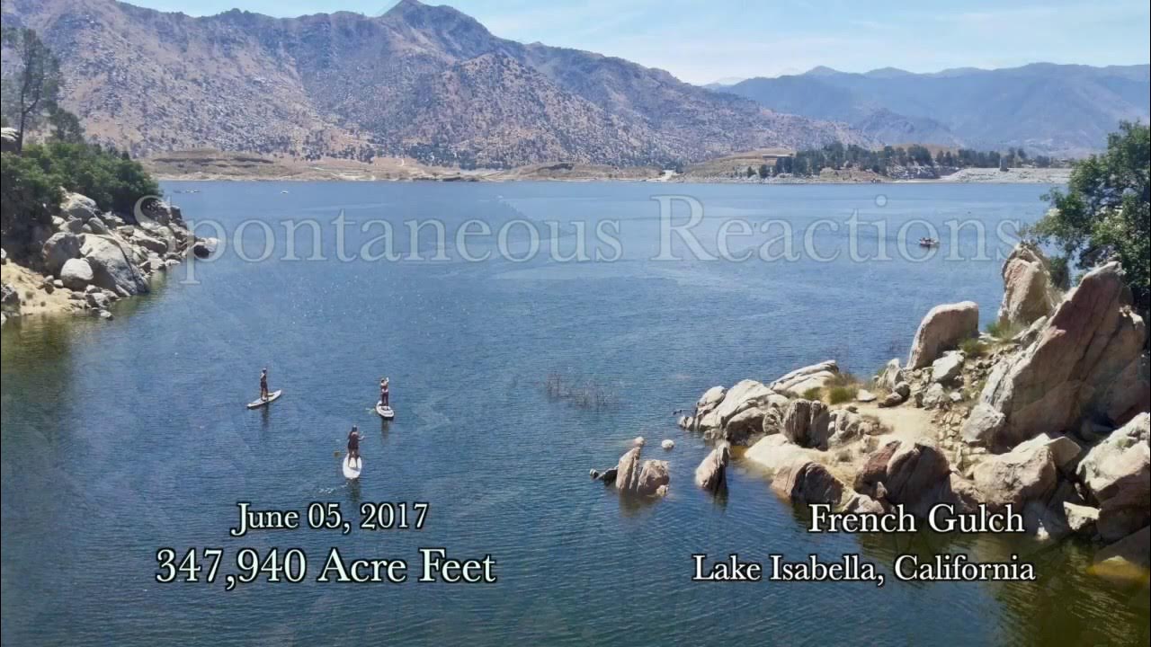 Drought & Flood Lake Isabella 2017 Dramatic footage illustrating 2 different stages of Lake