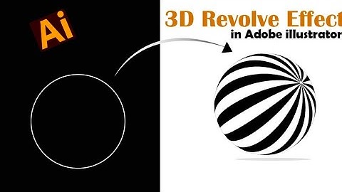 3D Revolve Effect in Adobe Illustrator | 3D effect | using Revolve effect #revolve #tool #3d#effect