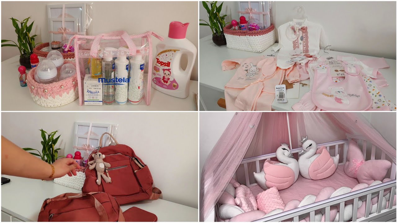 هاجر جيجا|تحضيراتي للبيبي مشترياتي كامل متنساو والو،تفريشة لسرير liste de naissance de mon bébé