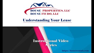 Understanding your Lease