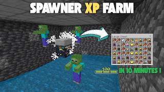 EASIEST ZOMBIE SPAWNER XP FARM TUTORIAL in Minecraft Bedrock 1.21+/1.26+ | Unlimited XP!