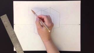 Drawing overlapping boxes in 2 Point Perspective Profile