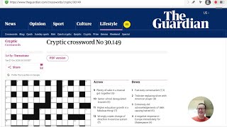 Guardian Cryptic Crossword (Wednesday, 28 October 2026) by Turnstone