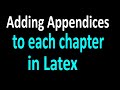 How to add appendices to chapters in Latex