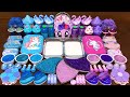 UNICORN BLUE vs PURPLE ! Mixing Random into GLOSSY Slime ! Satisfying Slime Video #240