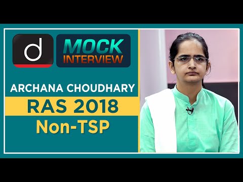 RAS Topper Archana Choudhary : Mock Interview I Drishti IAS English – Watch On YouTube