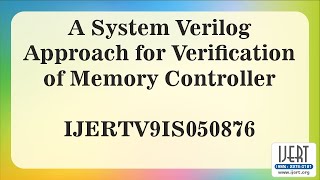 A System Verilog Approach for Verification of Memory Controller