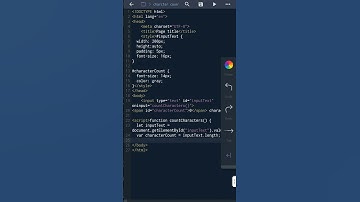 Create Characters count website using html css javascript #learn #tutorial #html #css #shorts