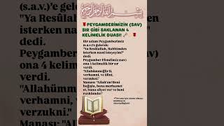Peygamber Efendimizin 4 Kelimelik Duası🤲🏻🙏  #amin #dua #peygamber #hzmuhammed #dinivideolar #dini