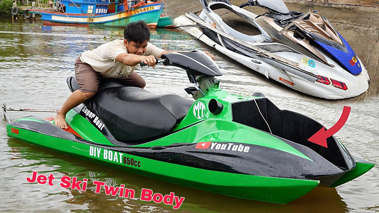 Full 30 Days I Made My Own Unique Catamaran From Jet Ski At The