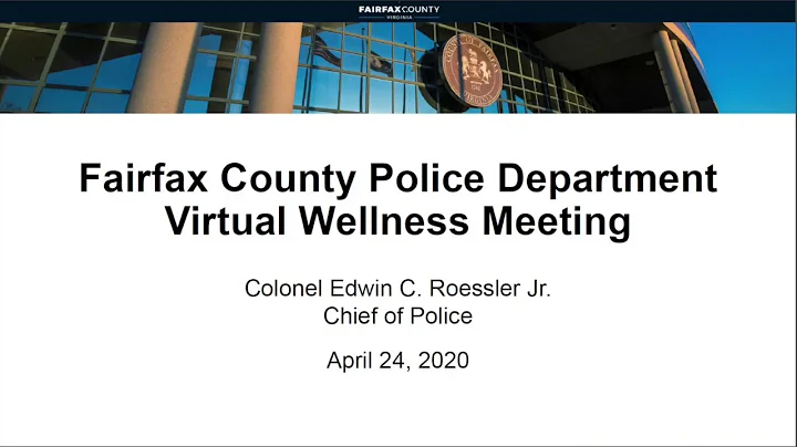 Chief Roessler Hosts Virtual Community Wellness Me...