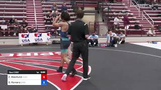 63 Kg Semifinal - Zachary Westlund, Gladiator Wrestling Club Vs Diego Romero, Garage Boyz Wrestlin