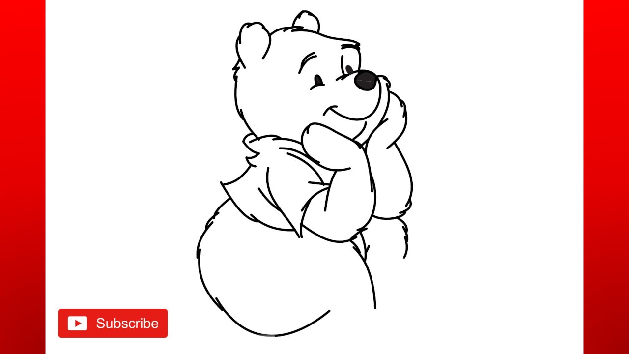 How to draw Winnie the Pooh drawing Step by step - YouTube