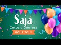Joyeux Anniversaire Saja Joyeux Anniversaire Saja