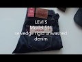 LEVI'S jeans 511 selvedge rigid unwashed denim