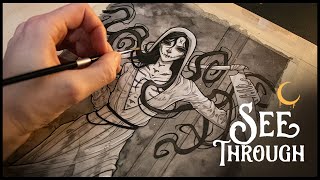 Spooky, Stormy Textures : Inktober Paint with Me