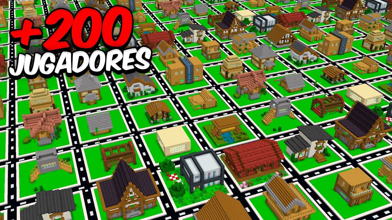 Metí a 200 JUGADORES a un RETO de CONSTRUCCIÓN en MINECRAFT