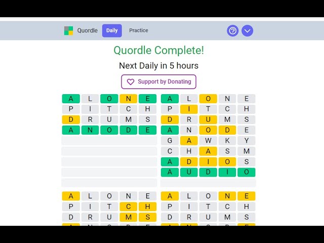 Wordle too easy? Quordle game offers 4 daily word puzzles at same time