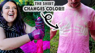 COLOR CHANGING FABRIC DYE! THESE SHIRTS CHANGE COLOR?!