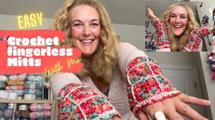 How To Crochet Fingerless Mittens - Easy for begin...