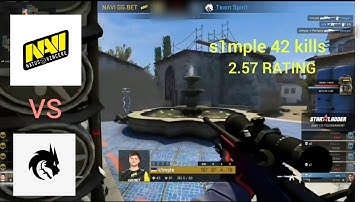 NAVI s1mple 42 Kills against Team Spirit, 2.57 Rating, Star Ladder CIS RMR Event 2021. #s1mple