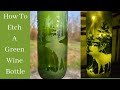 How To Etch A Green Wine Bottle - DIY Wine Bottle Light - Etching Glass Easy