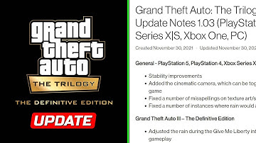 GTA Definitive Edition Just Received NEW Update | ALL TRILOGY CHANGES & PATCH NOTES 1.03