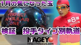 NAGEYO】1月発売だった注目ボウリングボール 投球タイプ別 軌道vo8