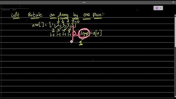 Left rotate array by one place