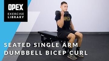 Seated Single Arm Dumbbell Bicep Curl - OPEX Exercise Library