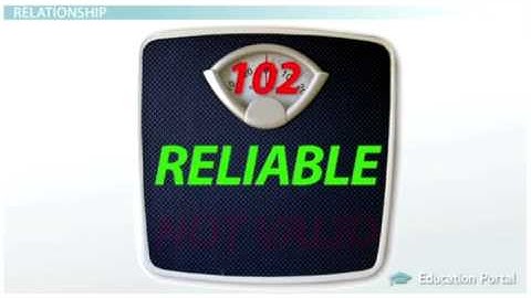 Reliability VS Validity