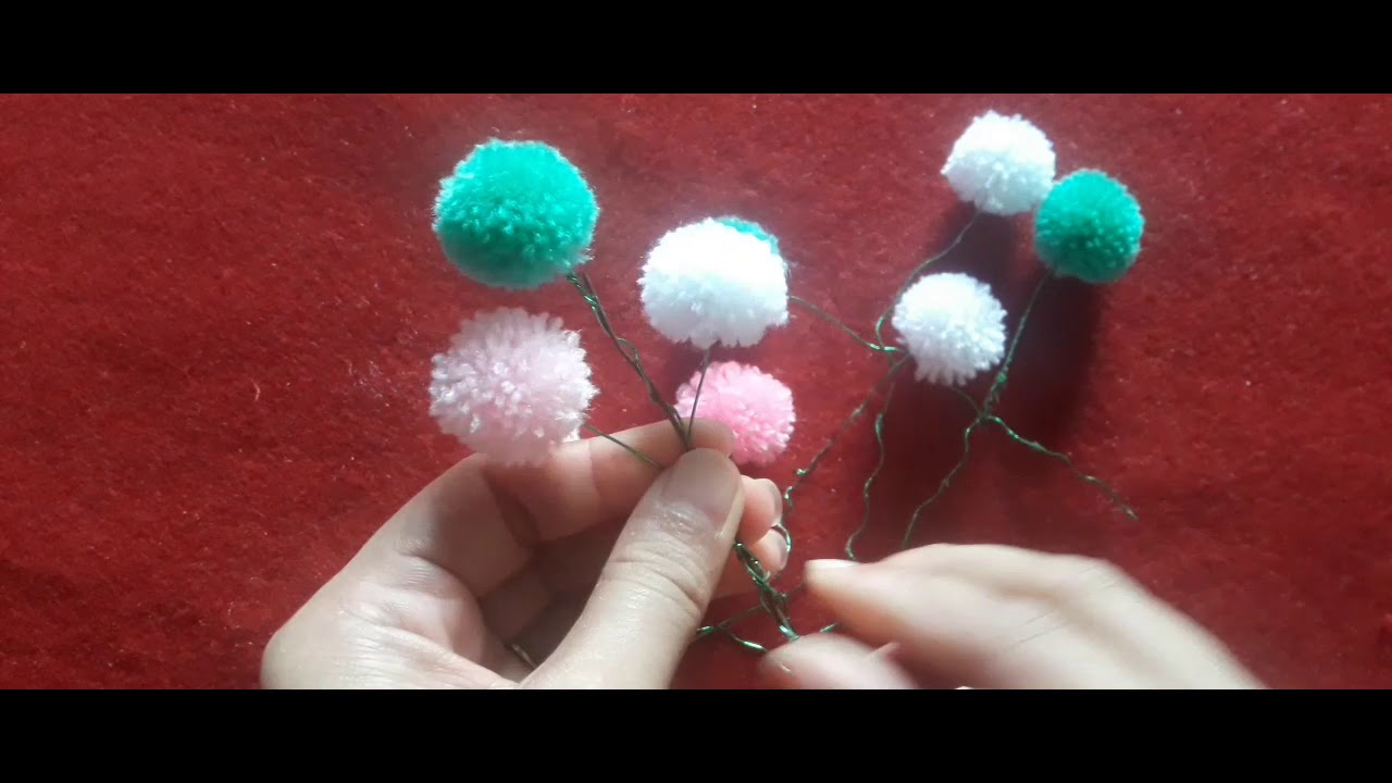  Cara  membuat  bunga  pompom dari  benang  wol  cara  membuat  