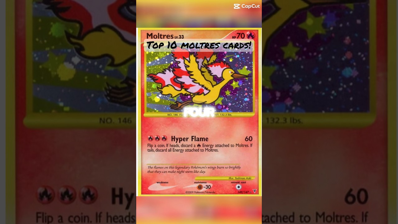 TOP 10 ALL Moltres Pokemon Cards! #shorts #pokemon #galarian #birds #moltres  #pokemontcg #viral #fyp 
