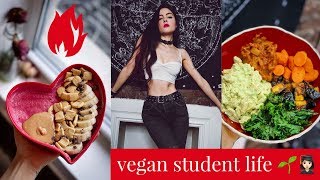 📚 what i eat in a day as a VEGAN COLLEGE STUDENT || fire vegan recipes 🔥