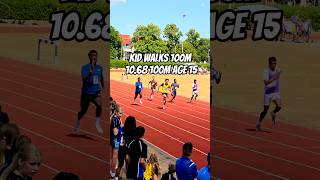 15 Year Old Kid Walks a 10.68s 100m in 41.6 strides 😮 #fyp #trending #trackandfield #100m #sportsday Net Worth