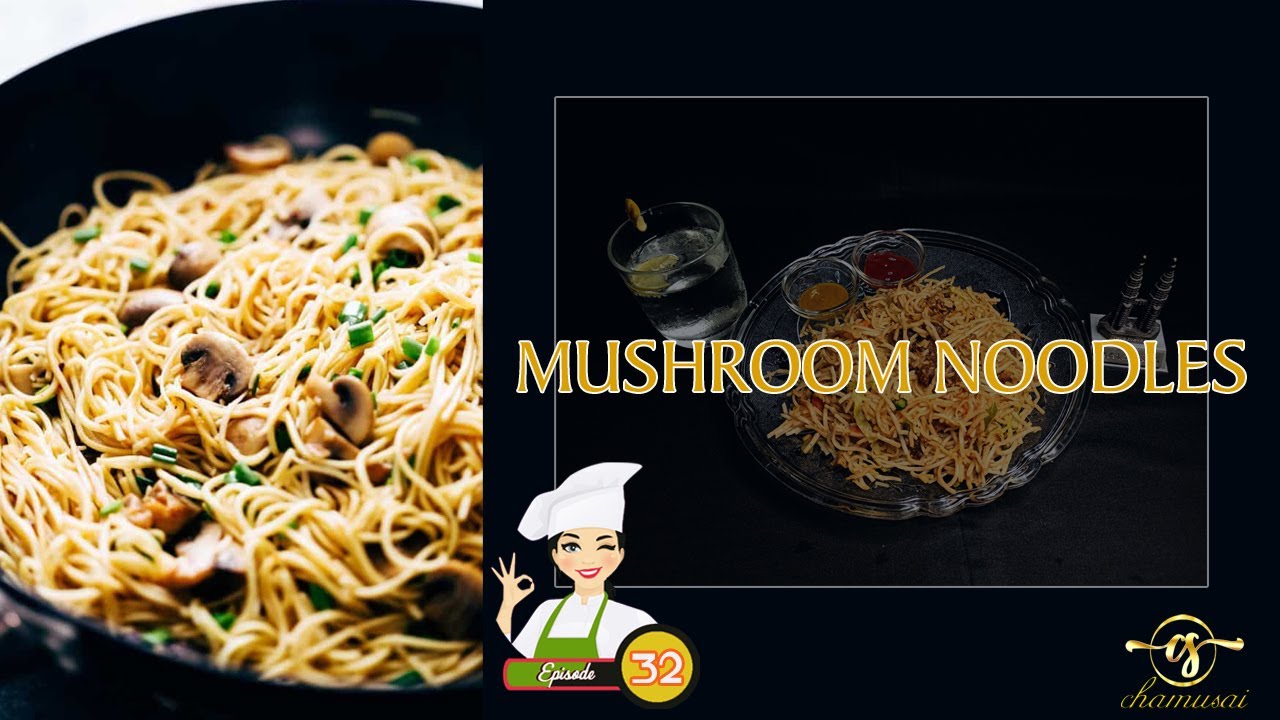 Mushroom Noodles Quick Vegan Mushroom Noodles l This mushroom noodles