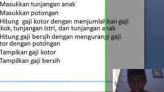 cara menghitung gaji menggunakan flowgorithm dengan flowchart