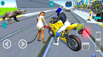 Motorcycle Vs Bullet Train Railway Station In 3D Driving Class - Android IOS Gameplay