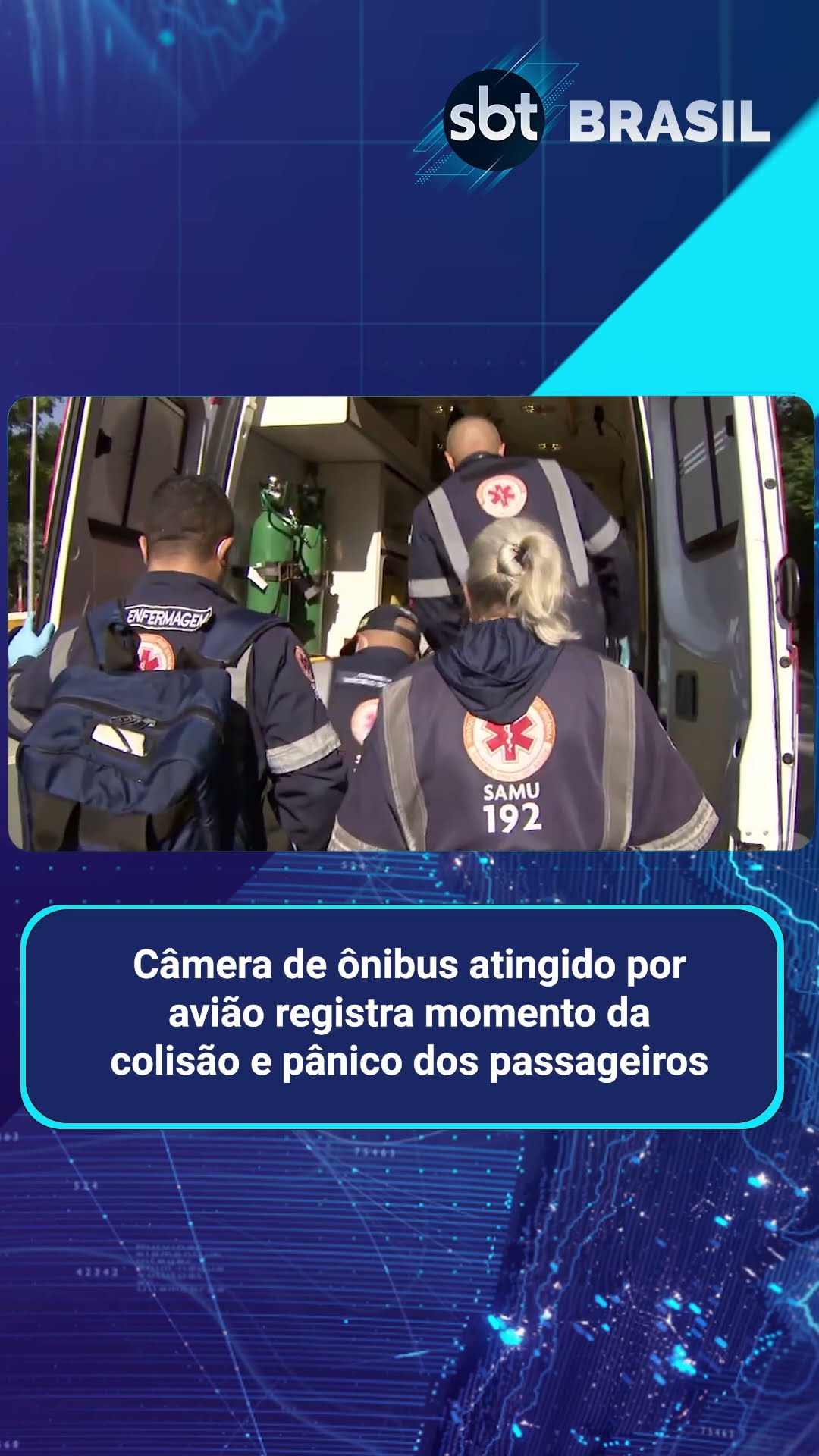 Câmera de ônibus atingido por avião registra momento da colisão e pânico dos passageiros