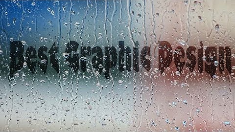 Photoshop Tutorial: How to make water effect text in photoshop || Rain window text